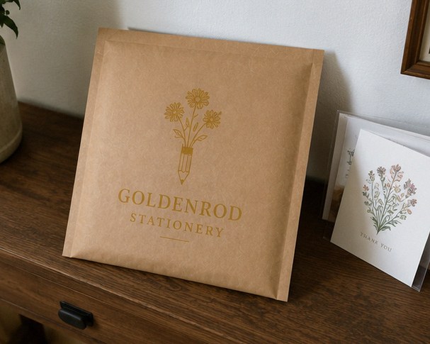 Personalized kraft mailers — customer photo