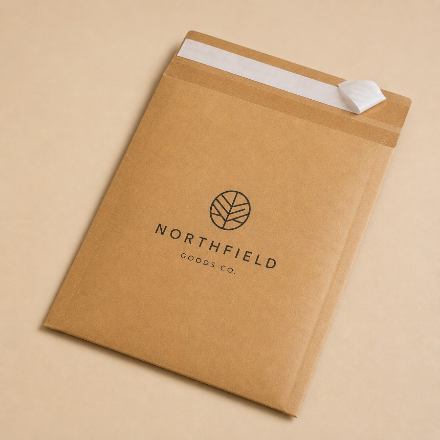 Custom printed self-seal kraft shipping mailer